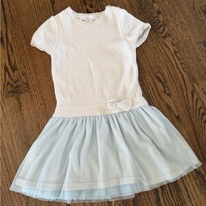 Camilla baby sweater knit dress light blue tulle sparkle knit top * Worn Once
